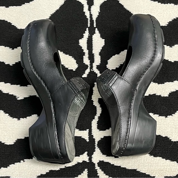 Dansko Solitare Leather Open Back Mary Jane Clogs Size 41 - Picture 9 of 14